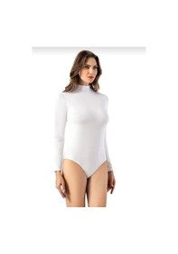 Resim Kota 6181 Kadın Yarım Boğazlı Uzun Kol Çıtçıtlı Body 3 Adet beyaz 