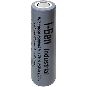 Resim I-gen Industrial E003 Inr 18650 3.7v 2500 Mah 12c 9.25wh Li-ıon Şarjlı Pil Düz Başlı Lityum Pil Tekli Paket 