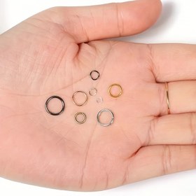 Resim 10/20/30/50/100/200 adet 4-20mm Çember Zımpara Halkaları Kolye Bilezik Küpe Kolye Bağlantı Elemanları Kendin Yap Takı El Sanatları Aksesuarları 