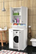 Resim Mira Çamaşır Makinesi Dolabı Kapaklı Dolap 