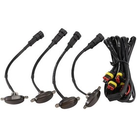 Resim 4x Raptor Stili Füme Lens Amber Led Ön Izgara Gündüz Farları 