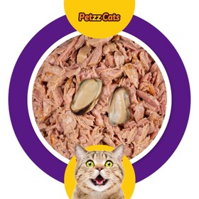 Resim PetzzCats Ton Balığı Midye Konserve Kedi Maması 1 Adet 70 Gr 