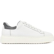 Resim Derimod Erkek Beyaz Bağcıklı Kalın Tabanlı Deri Sneaker,Kışlık Spor Ayakkabı 25WFD640418 