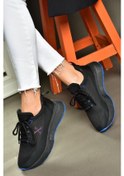 Resim Fox Shoes P848531504 Siyah/saks Mavi Kumaş Kadın Spor Ayakkabı Siyah - Saks 