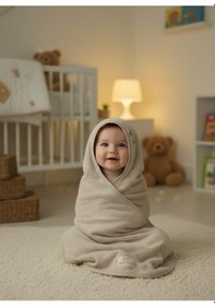 Resim Bambu Antibakteriyel Bebek Nakışlı Havlu Kundak 75x75 Ve Kese Bambu Antibakteriyel Bebek Nakışlı Havlu Kundak 75x75 Ve Kese Bej 