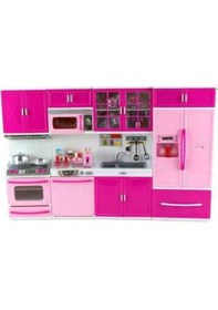 Resim Mutfak Seti Oyuncak Şef Mutfak Seti 4 Lü Buzdolabı Fırın Lavabo B 