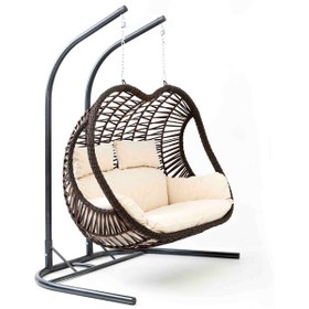 Resim Pop Bahçe Salıncağı - Gri Rattan 