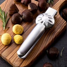 Resim 1pc Çok Fonksiyonlu Paslanmaz Çelik Ceviz Kırıcı - Taşınabilir Kestane Soyucu, Fındık ve Kabuklu Yemiş Açacağı, Dayanıklı Mutfak Aleti 