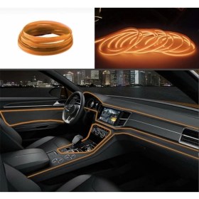 Resim Hazar Led Araç Içi Neon Şerit LED 3 Metre Turuncu (Torpido Ledi) 