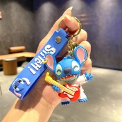 Resim OEMG Yeni Çizgi Film Animasyon Stitch Serisi Yumuşak Kauçuk Anahtarlık Bebek Çantası Kolye Anahtarlık Küçük Hediye (Yurt Dışından) 