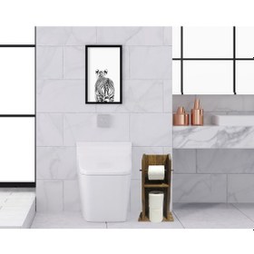 Resim Bk Home Doğal Masif Ahşap Tuvalet Kağıtlığı Ve Dekoratif Ahşap Si (551052471) 