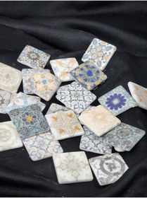 Resim Atölye Öğretmenim Cam Mozaik (500 GR 35 ADET TAŞ) Karışık Desen 1taş 4*4 Cm 