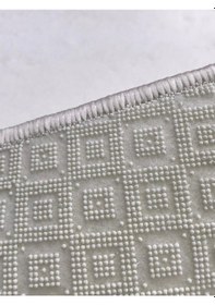 Resim Elite Kalp Krem 3'lü Peluş Banyo Halısı Paspası Seti Kaymaz Pufid Krem 