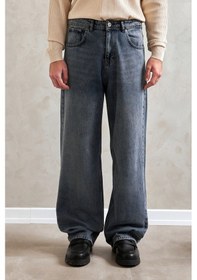 Resim Erkek Ekstra Baggy Jean Pantolon Açık Mavi 