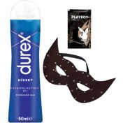 Resim Durex Pürüzsüz HISSET50 ml Jel + Siyah Deri Göz Maskesi + Ply Jel 