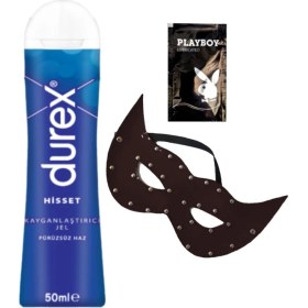 Resim Durex Pürüzsüz HISSET50 ml Jel + Siyah Deri Göz Maskesi + Ply Jel 