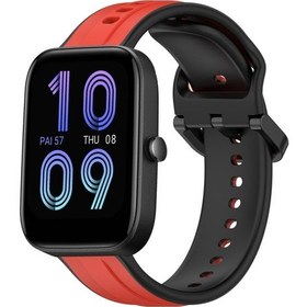 Resim Sones Amazfit Bip 3 20mm Dışbükey Döngü İki Renkli Silikon Saat Kordonu 