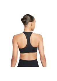Resim Nike Training Futura Swoosh Medium Support Sports Bra Kadın Spor Büstiyer Bra Siyah Siyah 