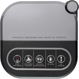 Resim Karaca Hatır Barista Steel Cappuccino ve Türk Kahve Makinesi Galaxy Grey 