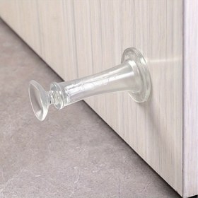 Resim 1 adet/3 adet Sıkıştırma Gerektirmeyen Kapı Durdurucu, Banyo Yatak Odası için Çarpışma Önleyici Kapı Durdurucu, Sessiz Kalma için Kauçuk Kapı Durdurucu 