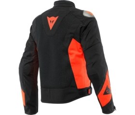 Resim Dainese Daınese Energyca Air Tex Ceket Yansıtıcı Özelliklerle Yaz İçin Tasarlanmış Siyah/Fluo Kırmızı 