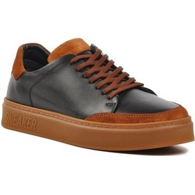 Resim Ayakmod Rcdl 4227 Siyah-taba Hakiki Deri Erkek Sneaker 001 