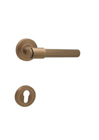 Resim Erva Handles Zk79 Mat Antik Sarı Rozetli Yale Çelik Kapı Kolu 1 Takım 