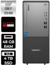 Resim LENOVO ThinkCentre Neo 50T G5 i7 13700 48GB 4TB SSD RX550/4GB W11P Masaüstü Bilgisayar & PER4 Bellek 