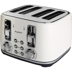 Resim Hype Store Berghoff Gem Concept 4 Dilim Ekmek Kızartma Makinesi – 1800 W, Çift Kontrol Paneli | Vanilya Krem 