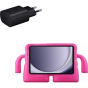 Resim Samsung Galaxy Tab A9 8 RAM /128 GB HAFIZA 8.7inch GRAFİT Tablet + PEMBE AYAKLI SİLİKON KILIF+SARJ BAŞLIĞI 