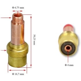 Resim Trafimet TE0006/40 4,0 mm Gaz Lens Collet Body-Pens Tutucu Trafimet 1 adet fiyatıdır 