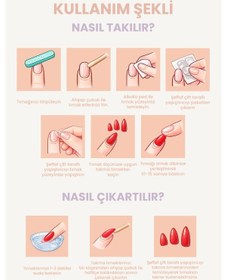 Resim Pop Beauty Takma Tırnak Seti & Zararsız Yapıştırıcı Popbeauty10157 