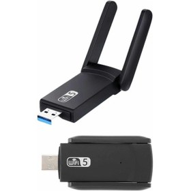 Resim Sptmgldı Mbps Wifi Alıcı Kablosuz Wifi Adaptörü Çift Band Çift Antenli 