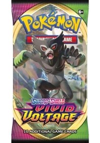 Resim Pokemon Oyun Kartı Tcg Sword&shield Vivid Voltage Booster Pack - 4 Paket 40 Kart 