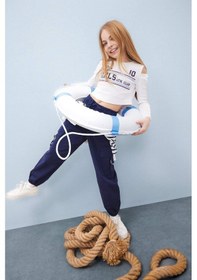 Resim DeFacto Kız Çocuk Paraşüt Kargo Jogger Paça Pamuklu Pantolon D7608A825SPNV251 Lacivert 