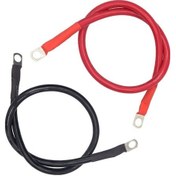 Resim Moly Yunboo 150a Bakır Akü Kablosu Seti - 60cm, Siyah & Kırmızı, 2 Adet 4awg 25mm² 