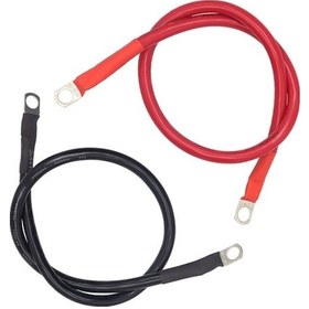 Resim Moly Yunboo 150a Bakır Akü Kablosu Seti - 60cm, Siyah & Kırmızı, 2 Adet 4awg 25mm² 