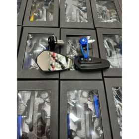 Resim Universal Motosiklet Gidon Aynası Üniversal Tüm Motosikletlere Uyumludur- Mavi 