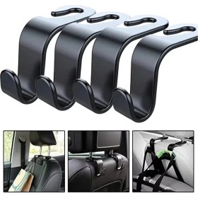 Resim Meyzone 4'lü Oto Araç Arka Koltuk Kafalığı Askılık Koltuk Arkası Askı Torba Eşya Askısı 