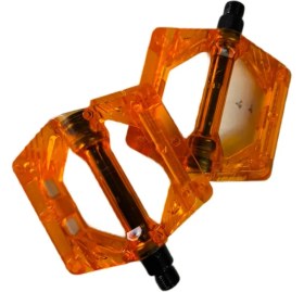 Resim ÖREL Bisiklet Turuncu FP-812 Platform Pedal Bisiklet Pedalı Renkli Geniş Platform Pedal 
