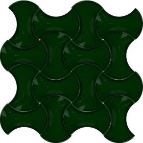 Resim Can Seramik 12 x 20 cm Zümrüt Kabartmalı Kemik Seramik Karo (5'li 1 Paket) 