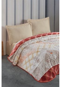 Resim Taç Kristal Çift Kişilik Battaniye Olya Kahve Kahve 