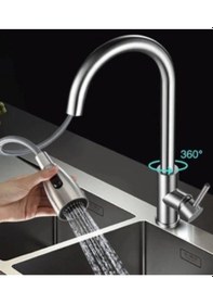 Resim Inox Spiralli Mutfak Bataryası Inox Spiralli Mutfak Evye Bataryası Inox 