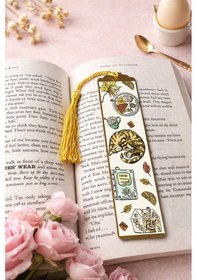 Resim Sanatsal Tablo Temalı Metal Kitap Ayracı Bir Kedi Rüyası 