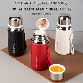 Resim 1 Adet 600/800ml Paslanmaz Çelik İzole Su Matarası, Pipetli ve Sızdırmaz Kapaklı, 12 Saat Sıcak/Soya Tutma, Mat Yüzey, 3 Renk (Siyah/Kırmızı/Beyaz) - Seyahat, İş, Spor Salonu, Açık Hava Aktiviteleri İçin Taşınabilir, Şık Tasarım, Dayanıklı Hidrasyon Termosu 