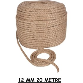 Resim 12 mm Jüt Halat 20 Metre, Dekor ve Dekorasyon Için Kullanışlı Ip 