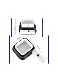 Resim Saatci Kuyumcu Büyüteçi Çift Optik Cam Lens 10x 15x 20x Işıklı Büyüteç Uv Mavi 4 Led Ölçekli Büyüteç 
