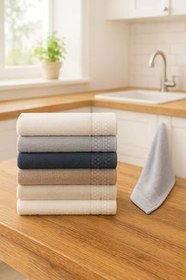 Resim 6'lı Mutfak Havlusu Seti 30x50 cm%100 Pamuklu Nostalji 