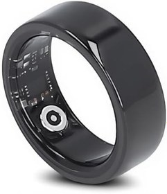 Resim Akıllı Sağlık Halkası, Seramik Akıllı Yüzük, IP68 Su Geçirmez Akıllı Yüzük Spor Takip Cihazı, APP Sağlık Takip Cihazı, Erkekler Kadınlar Için Uyku İzleme (Siyah) (İç Çap 21,5 mm) 