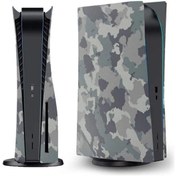 Resim PS5 CD Sürüm Uyumlu - Army Kamuflaj Desenli Konsol Faceplate Shell Covers Kapakları Cosmostech